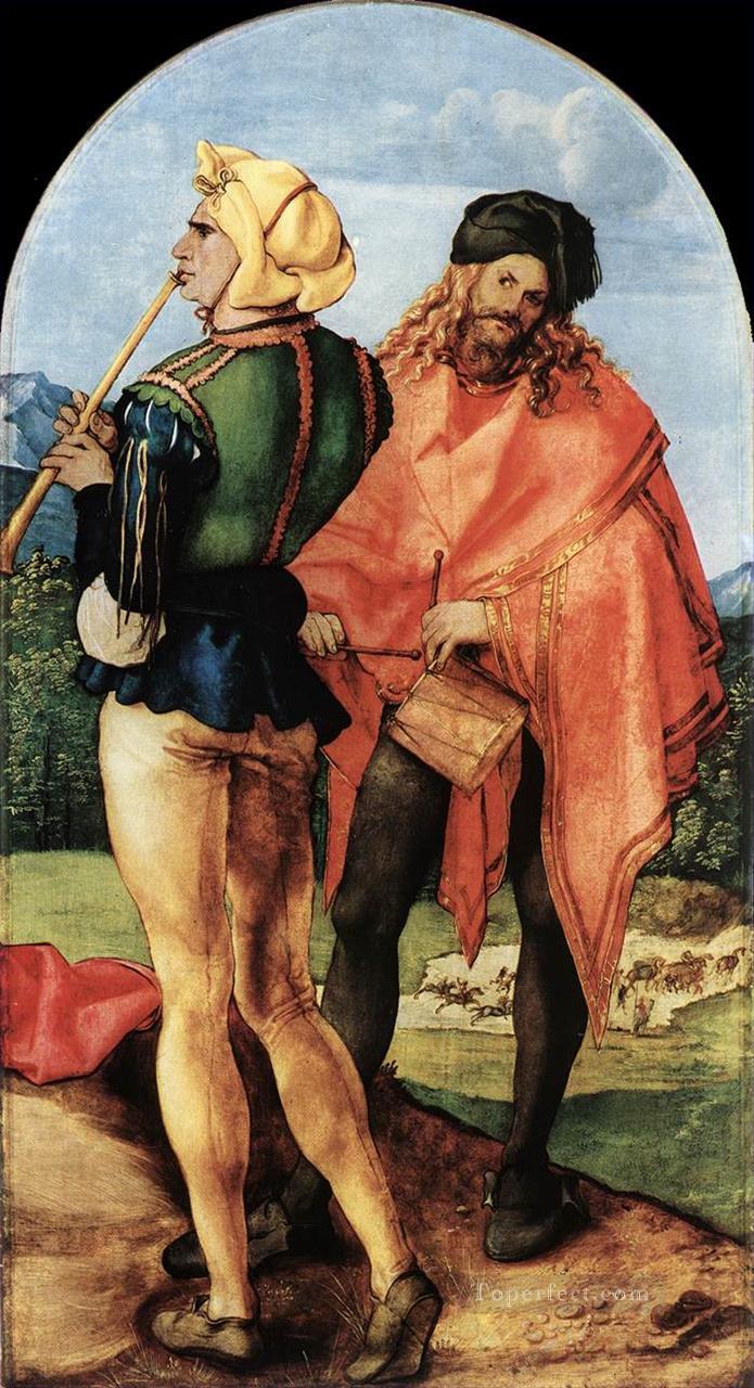 Two Musicians Nothern Renaissance Albrecht Durer Oil Paintings